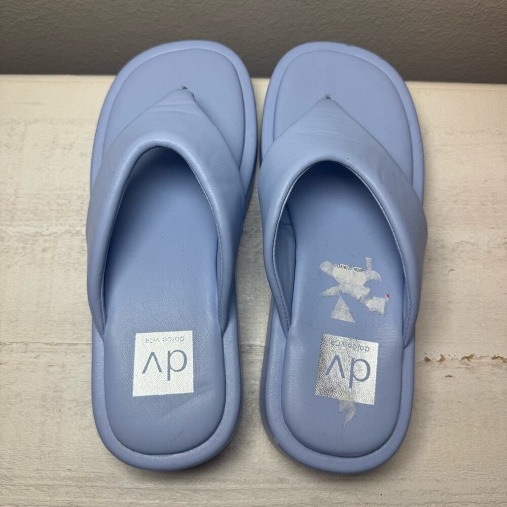 DV by Dolce Vita Sky Blue Platform Cushioned Sandals Flip Flops Women’s Size 6 - Picture 5 of 9